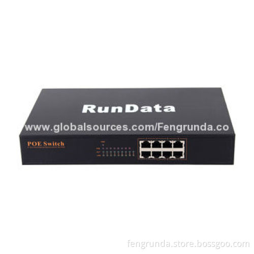 Full 8-port Gigabit PoE Switch with IEEE 802.3at Standard,CE/FCC/RoHS Certified